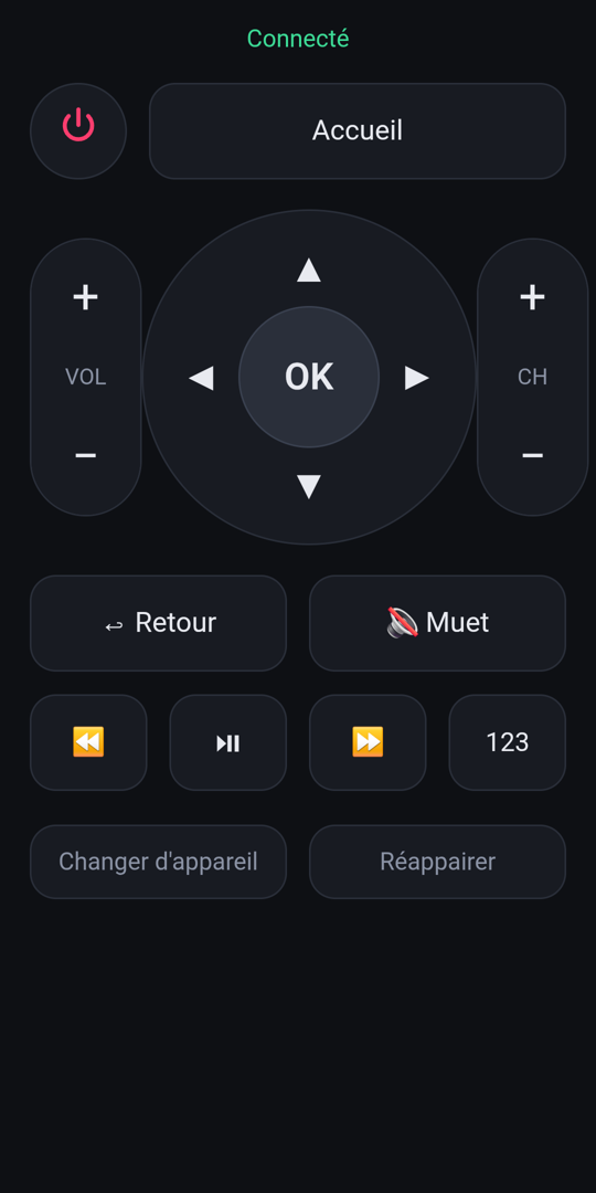 Écran télécommande